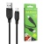 кабель borofone bx42 soft silicone usb - lightning 2.4a/1m (чорний) 