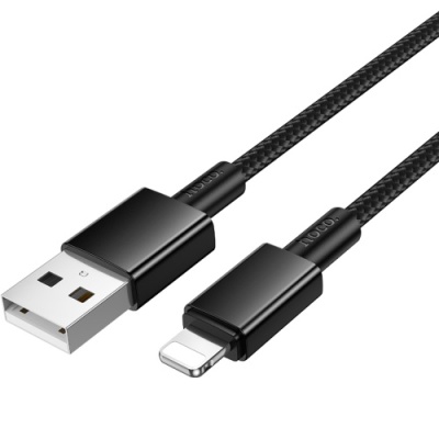 кабель hoco x119 usb - lightning 2.4a/1m (чорний) 