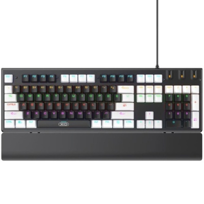 клавіатура дротова і миша xo kb-06 mixed color luminous mechanical (білий мікс) 