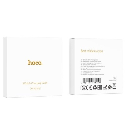 зарядний пристрій для смарт-годинника hoco y9 магнітний (білий) 