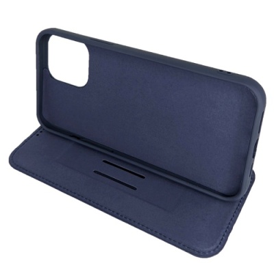 Купить чохол-книжка fitow leather для apple iphone 12 pro max - dark blue онлайн
