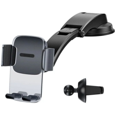 Автотримач Baseus Easy Control Clamp Car Mount Holder (A Set) (SUYK000001) Black