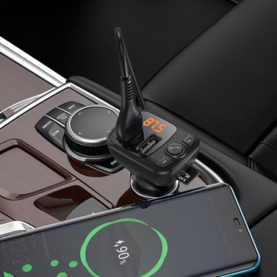 FM Модулятор Borofone BC41 Eminency QC3.0 (Чорний)