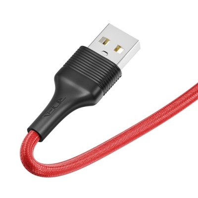 кабель ridea rc-st74 stablepro 12w usb - lightning 2.4a/1m (червоно-чорний) 