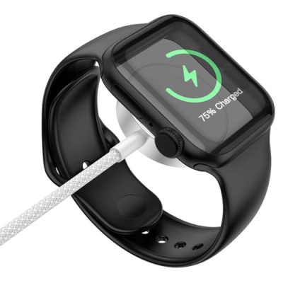 безпровідний зарядний пристрій hoco cw46 (apple watch 1-8, se/se2, ultra) (білий) 
