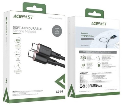 кабель acefast c2-03 type-c - type-c (1.2м) (чорний) 