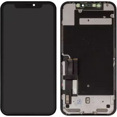 дисплей для apple iphone 11, в зборі з сенсором та рамкою black toshiba/sharp_ver.(original refurbished touch)