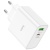 Мережевий Зарядний Пристрій Hoco C113A PD65W+ QC3.0 (1USB/1Type-C) (білий) мережевий зарядний пристрій hoco c113a pd65w+ qc3.0 (1usb/1type-c) (білий)