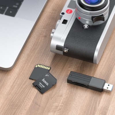 перехідник microsd - sd hoco hb22 (чорний) 