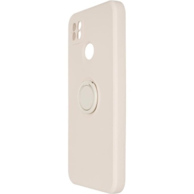Купить силіконовий чохол soft silicone casevsmagnet ring для xiaomi redmi 9c/10a - ivory white онлайн