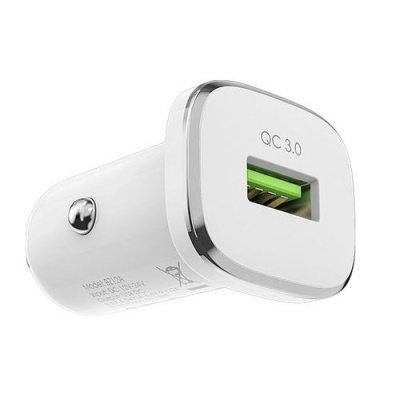 Автомобільний Зарядний Пристрій Borofone BZ12A 1USB/18W/QC3.0 (Білий)
