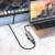usb hub hoco hb28 type-c multi-function converter (hdtv+usb3.0+usb2.0+sd+tf+pd) (металево-сірий) 