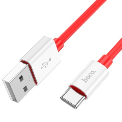 кабель hoco x87 magic silicone usb - type-c 3a/1m (червоний) 