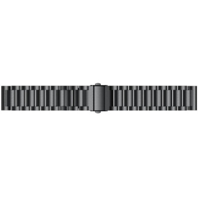 ремінець універсальний stainless steel для samsung/amazfit/xiaomi (20mm) (black) 