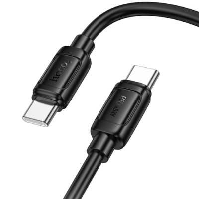 кабель hoco x115 60w type-c - type-c 1m (чорний) 