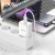 мережевий зарядний пристрій hoco c76a pro 1type-c/30w/qc3.0/pd + (type-c - lightning) (білий) 