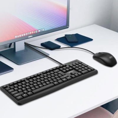 клавіатура провідна + миша xo kb-03 (чорний) 