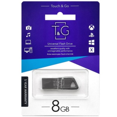 usb флеш-накопичувач tg 8gb metal 114 (чорний) 
