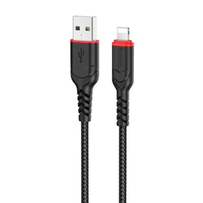 кабель hoco x59 victory usb - lightning 2.4a/1m (чорний) 