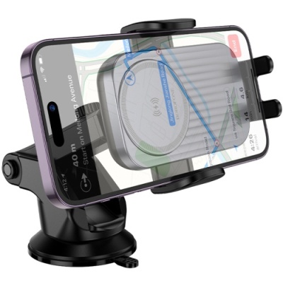 Автотримач Borofone BH222 Central Console Wireless Charger 15W (Black)