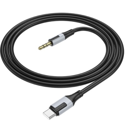 кабель aux borofone bl19 3.5mm(male) - type-c(male) 1m (чорний) 