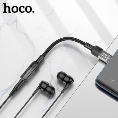 перехідник hoco ls37 type-c - aux (3.5mm)(female) (чорний) 