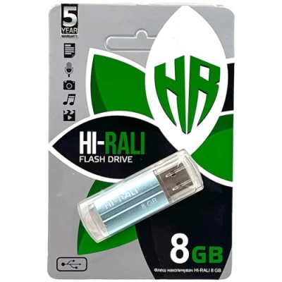 usb флеш-накопичувач hi-rali corsair 8gb (сталевий) 