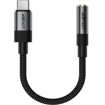 перехідник audio acefast j12 type-c - jack 3.5 (чорний) 