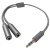 кабель aux splitter 3.5мм m /f 2х3.5мм 0.25m (сiрий) 