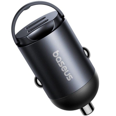 Автомобільний Зарядний Пристрій Baseus Tiny Star Mini Car (C00035001121-03) 2Type-C/30W/PD (black)