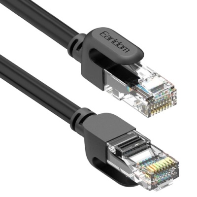 кабель lan earldom nw1 cat6 utp 26awg (7/0.16cca) * 4p+cros 6mm/5m black 