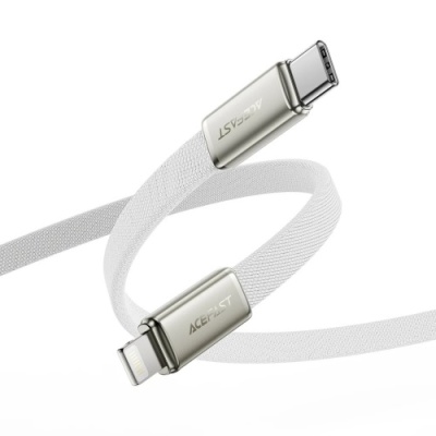кабель acefast c24-01 type-c - lightning (1.2м) 30w (білий) 