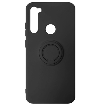 Купить силіконовий чохол soft silicone casevsmagnet ring для xiaomi redmi note 8 - black онлайн