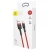 кабель baseus cafule usb - lightning 2.4a/1m (calklf-b09) (red-black) 