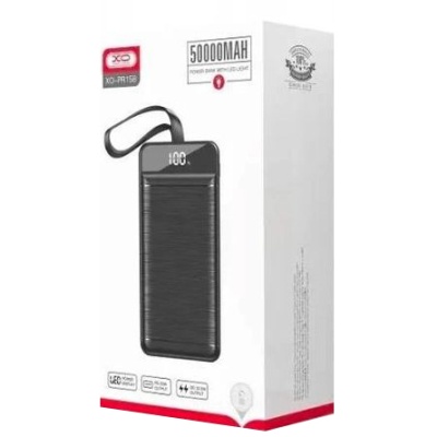 додаткова батарея power bank xo pr158 pd20w+qc22.5w 50000 mah (чорний) 