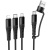 кабель hoco x123 3in1 usb/type-c - lightning + microusb + type-c 1м (чорний) 