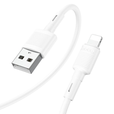 кабель hoco x83 usb - lightning 2.4a/1m (білий) 