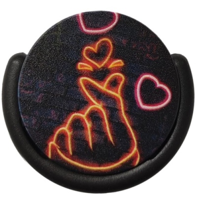 Купить тримач для телефона popsocket vs.3d print neon hand/heart онлайн