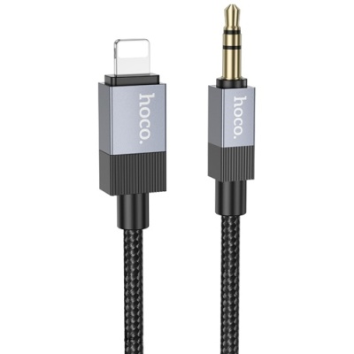 перехідник hoco upa32a lightning - jack 3.5 plug (1m) (чорний) 