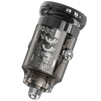 Автомобільний Зарядний Пристрій Hoco Z53A PD30W+QC3.0 (1USB/1Type-C) (Чорний)