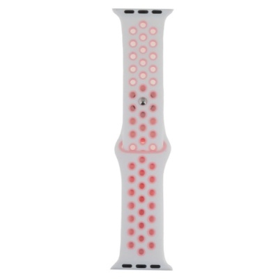 ремінець для apple watch nike 38/40/41 mm (17, бiло-рожевий) 