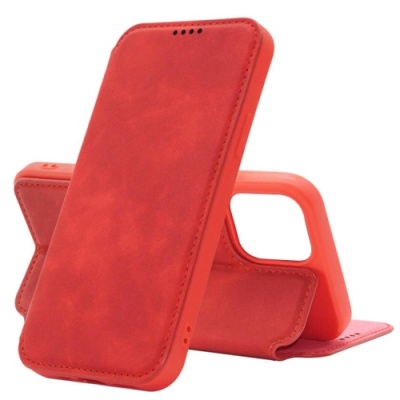 Купить чохол-книжка fitow leather для apple iphone 12 pro max - wine red онлайн