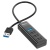 usb hub hoco hb25 easy mix 4-in-1 converter (usb to usb3.0+usb2.0*3) (чорний) 