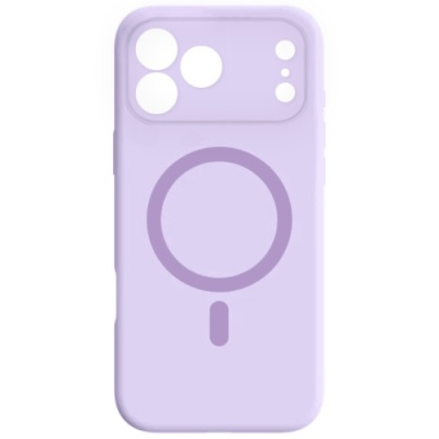 Купить чохол silicone case full camera with magsafe для apple iphone 17 pro max (light purple) онлайн