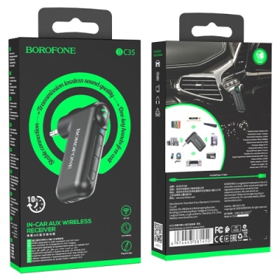 Bluetooth аудіо ресівер Borofone BC35 (Чорний)