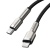 кабель baseus cafule metal (pd) type-c - lightning pd20w/2m (catljk-b01) (black) 