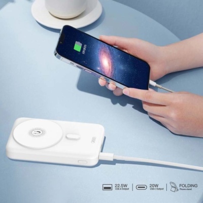 додаткова батарея power bank xo pr211 magnetic 15w wireless charging 10000 mah (білий) 