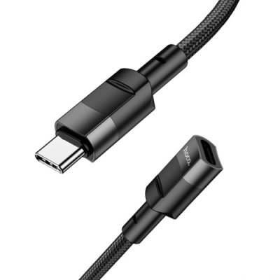 кабель подовжувач hoco u107 type-c male - type-c female (чорний) 