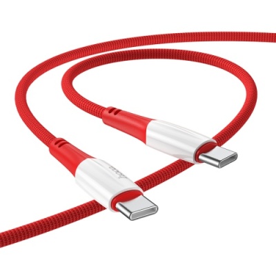 кабель hoco x70 ferry (pd) type-c - type-c 60w 3a/1m (червоний) 
