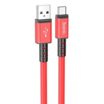 кабель hoco x85 strength usb - type-c 3a/1m (червоний) 